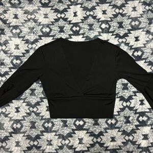 SHEIN Black V-Neck Blouse